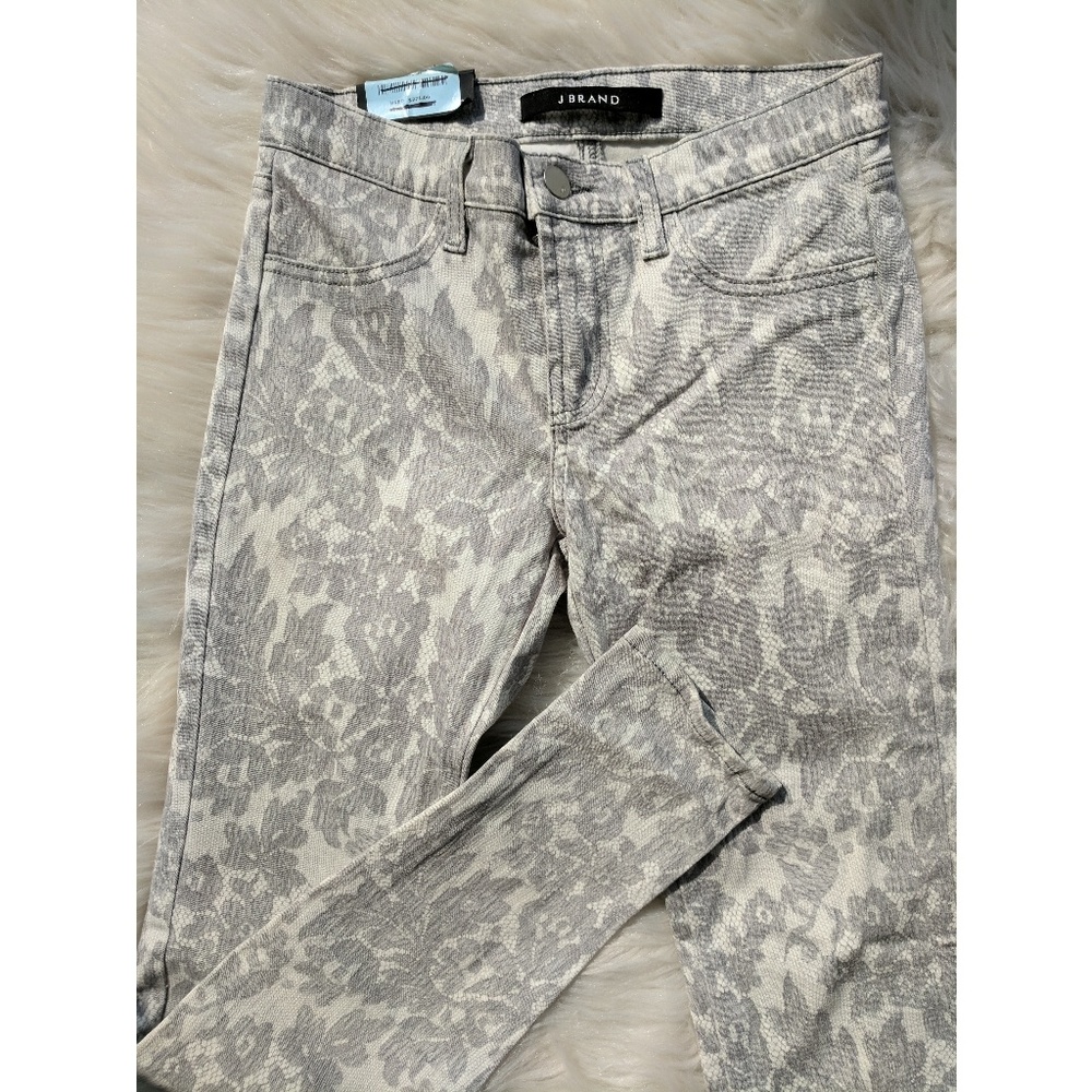 J Brand Floral Print Super Skinny Mid-Rise - Picture 3 of 8